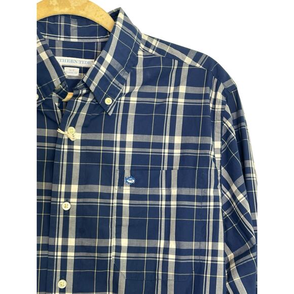 Southern Tide blue plaid long sleeves casual shirt size Small - Picture 7 of 12